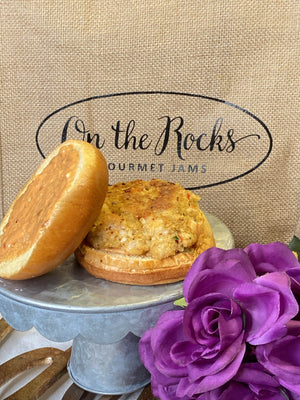 Shrimp Burger w/Chipotle Aioli Raspberry Jam